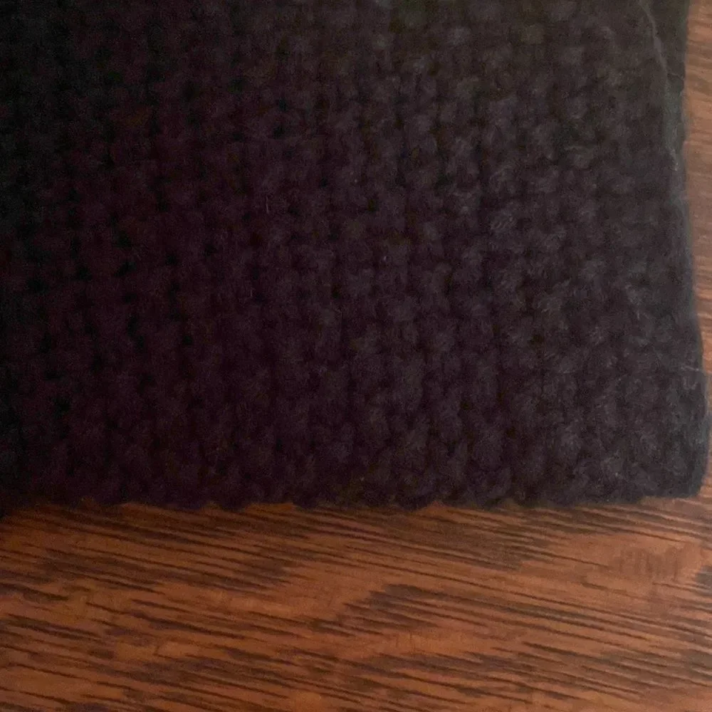 Black infinity scarf crocheted excellent condition